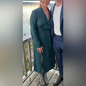 Anthropologie Size 6 Green Wrap Dress